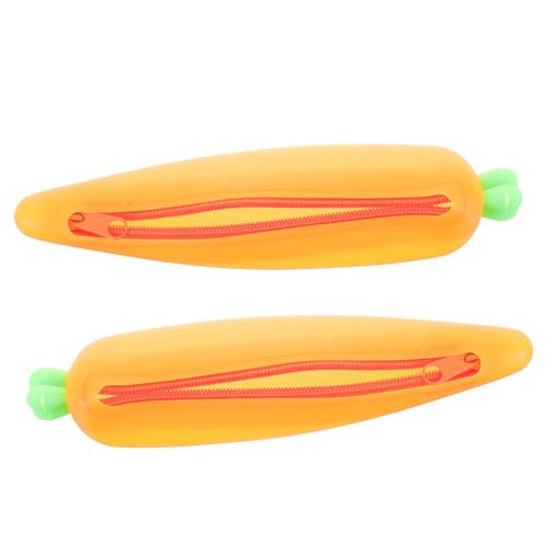 Artibetter 2stücke Silikon-federmäppchen Karotte Form Stift Tasche Für Junge Mädchen Schreibwaren Organizer Mit Cartoon Design von Artibetter