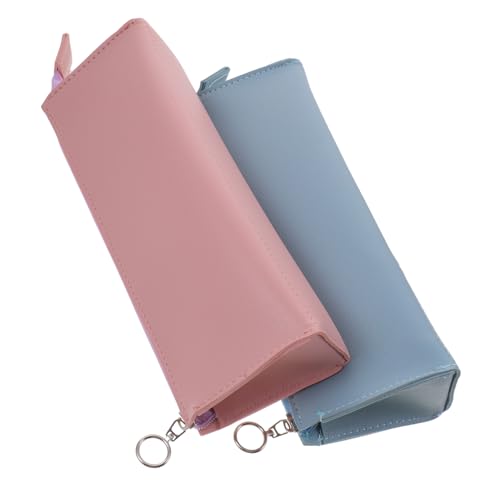 Artibetter 2Stücke Teiliges PU Leder Federmäppchen und Minimalistischer Stiftorganisator und Kosmetiktasche für Studenten Vielseitig Einsetzbar Schreibwaren von Artibetter