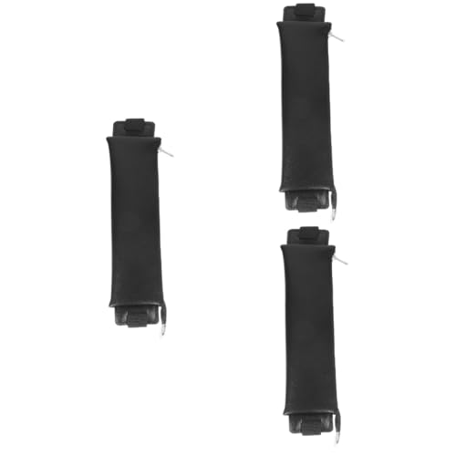 Artibetter 3 Stück Federmäppchen Schreibwarenbeutel Tasche Bleistifthalter für Notizbuch Beutelhalter Stiftetui mit elastischem Band Elastizerbänderhalter Pu Black von Artibetter
