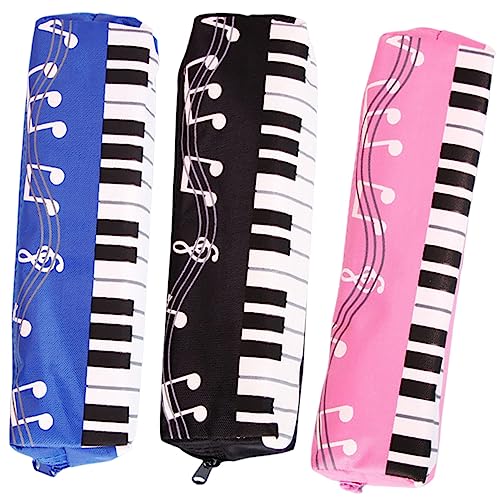 Artibetter 3 Stück Teiliges Haushalts Stiftetuis aus Robustem Material und Leicht Großer Stauraum für Schüler und Büro Praktische Federmäppchen Schwarz Blau für Geordnete Schreibwaren von Artibetter