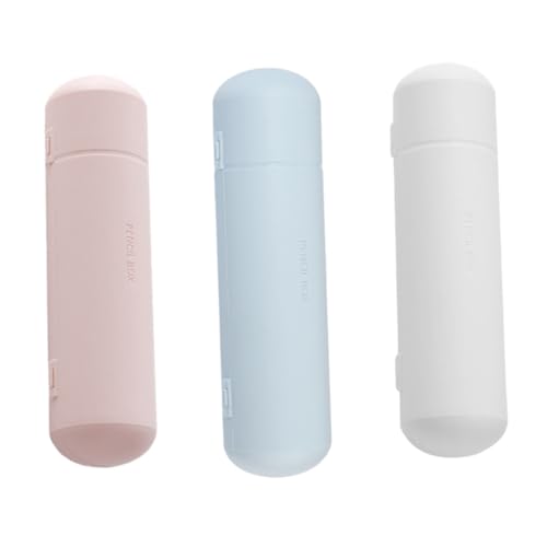 Artibetter 3 Stück einfarbiges Federmäppchen Stifteboxen für Schüler Federmäppchen mit großem Fassungsvermögen Aufbewahrungsbox für Stifte Etui Bleistiftbehälter Bleistifthalter Plastik von Artibetter