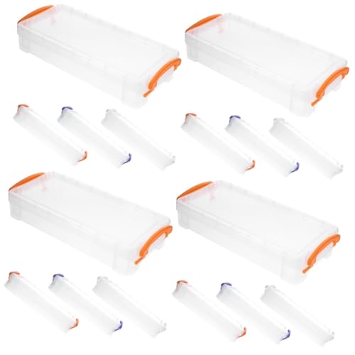 Artibetter 4 Sätze Aufbewahrungsbox Für Federmäppchen Stapelbar Aufbewahrungsbox Für Stifte Fall Pen -organisatorhalter Aufbewahrungsboxen Groß Bleistift Zufällige Farbe 4 Stück * 4 von Artibetter