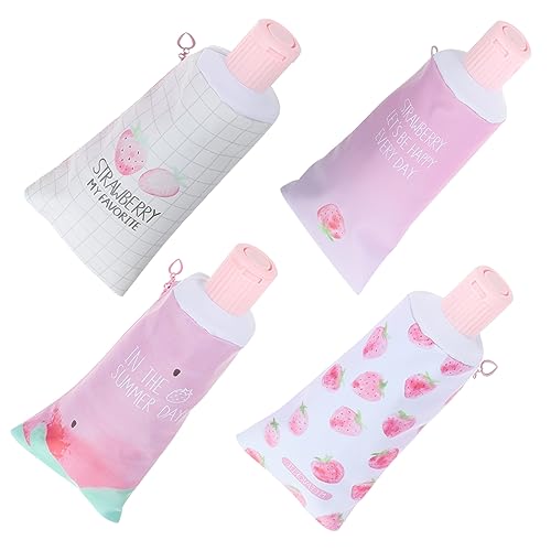 Artibetter 4stücke Ästhetische Federmäppchen Damen Pu-stifttasche Zahnpasta- Reißverschluss Groß Für Stifte Bleistifte Lineale Notizen Radiergummis Schulbedarf Praktisch Und Tragbar von Artibetter