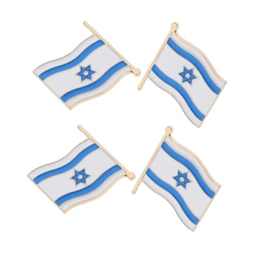 Artibetter 4 Stücke Israel Flagge Brosche Anstecknadeln für Revers Israel-Flaggenabzeichen formelles Abzeichen Nationalflaggenstifte Rucksack-Abzeichen Neuheit-Anstecknadel Metall Weiß Artibetter 4 Stücke Israel Flagge Brosche Anstecknadeln für Revers Israel-Flaggenabzeichen formelles Abzeichen Nationalflaggenstifte Rucksack-Abzeichen Neuheit-Anstecknadel Metall Weiß von Artibetter