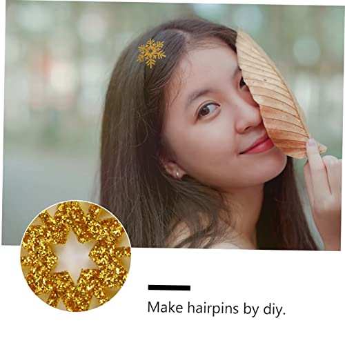 Artibetter 40 Stück Teiliges Schneeflocken Haar Accessoires Glänzende DIY Bastelmaterialien für Haarschmuck Verschiedene Designs und Farben Geeignet für Frauen und Mädchen Kreative von Artibetter