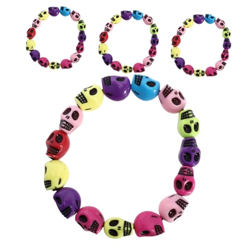 Artibetter 4stücke Totenkopf-perlenarmband Halloween-totenkopf-armband Gothic-design Damen Herren Unisex Armband Für Partys Und Feste Artibetter 4stücke Totenkopf-perlenarmband Halloween-totenkopf-armband Gothic-design Damen Herren Unisex Armband Für Partys Und Feste von Artibetter