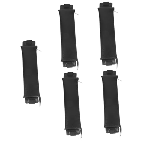 Artibetter 5 Stück Federmäppchen Schreibwarenbeutel Notebook-Stifttasche kleine Bleistifttasche Aufbewahrungstaschen für Stifte Stiftetui mit elastischem Band Pu Black von Artibetter