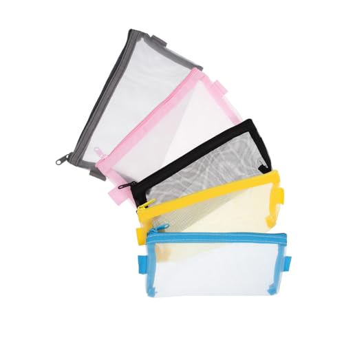 Artibetter 5stücke Bleistifttasche Mit Reißverschluss Schreibwarenbehälter Stiftetui Für Stifte Bleistifte Lineale Radiergummis Organisation Für Lehrer Schüler Büroangestellte von Artibetter