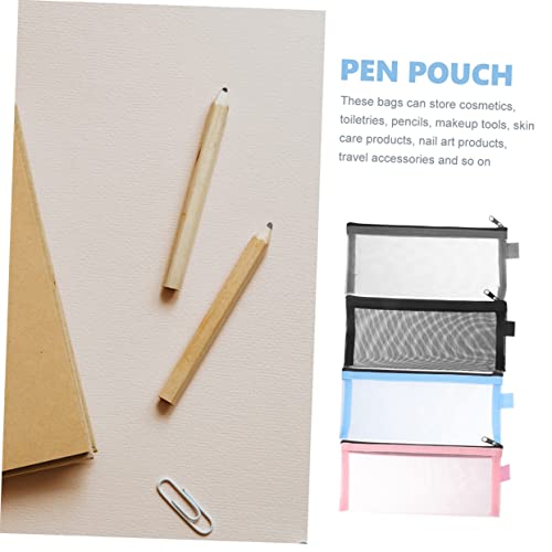 Artibetter 8 Stück Teiliges Federmäppchen Großes Reißfestes Stiftemäppchen mit Glattem Reißverschluss Vielseitige Aufbewahrungstasche für Stifte Kosmetik und Schulbedarf Leichte Transparente von Artibetter