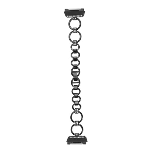 Artibetter Damen Armband Aus Edelstahl Mit Strass Smartwatch Band Für Ionic Schwarzes Metallarmband Elegantes Design Einfache Installation Komfortabel Und Stilvoll von Artibetter