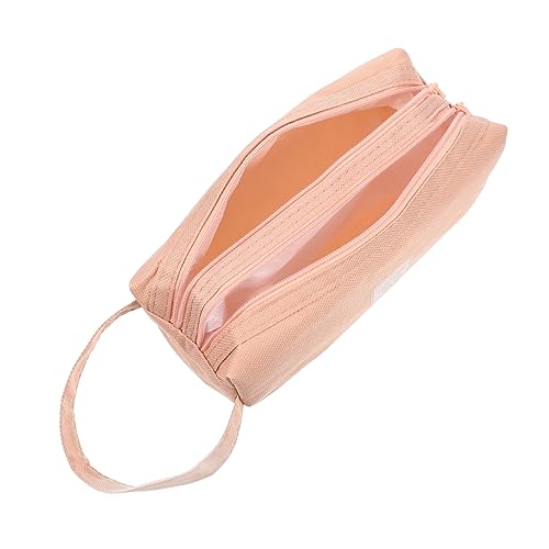 Artibetter Doppelschichtstiftbeutel Tasche Kapazität Organisation Federmäppchen Bleistift kassenrollen Multifunktions-Mäppchen Schulstiftbeutel Etui Oxford-Stoff Rosa von Artibetter