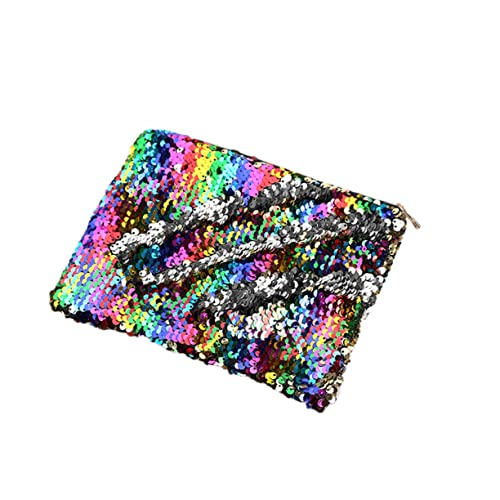 Artibetter Glitzer Pailletten Federmäppchen Für Damen Handtasche Mit Reißverschluss Kleine Bleistift Für Stylisches Schreibwaren Accessoire Und Silber von Artibetter