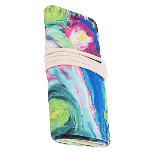 Artibetter Großzügige Stifterolle aus Canvas mit Fächern Handgefertigte Tragbare Aufbewahrung für Aquarellstifte Marker und Pinsel für Künstler und Studenten von Artibetter