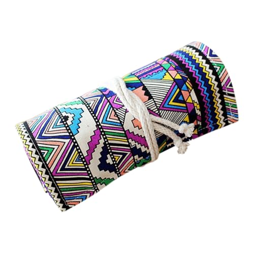 Artibetter Roll Up Federmäppchen Canvas Bleistiftetui für Kunst und Malbedarf Große Kapazität Schützt und Organisiert Buntstifte Platzsparend und Langlebig von Artibetter