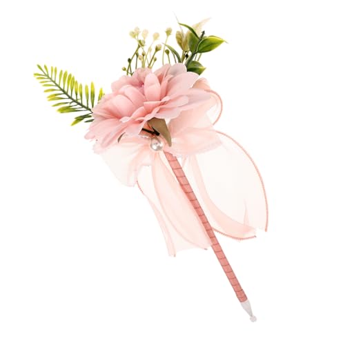 Artibetter Simulierter Blumenstraußstift Kugelschreiber Artificial Flower The Mother Mother's Day Present Jahrestag LED süß gefälschter Blumenstift Künstlicher Blumenstift Seidentuch Rosa von Artibetter