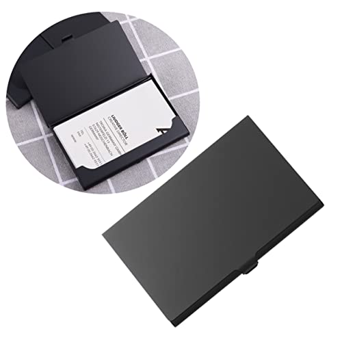 Artibetter Aluminium Visitenkartenetui Eleganter Business-Organizer Metall Visitenkartenbox Für Id Kreditkarten Schwarz Stilvoll Und Praktisch von Artibetter