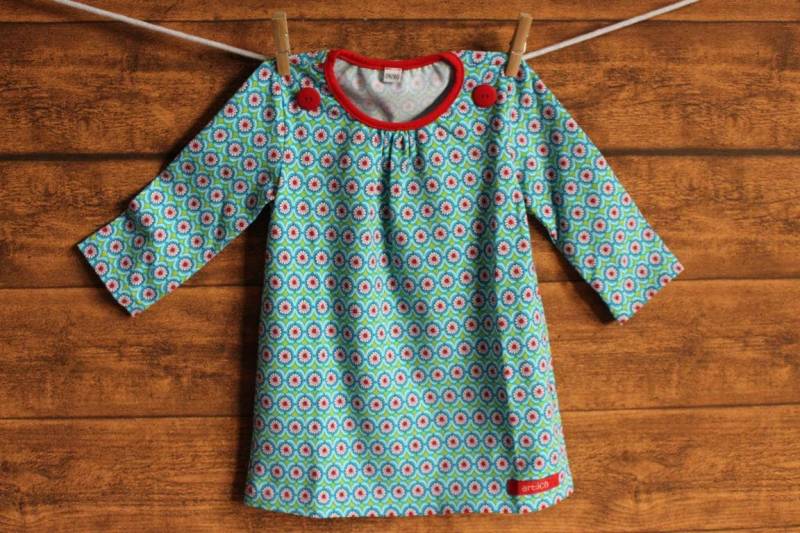 Kinderkleid Lotti, Blümchenkleid Kinder, Langarmkleid Mädchen, Kleinkindkleid, Kleid Für Mit Knöpfen, Geblümt von ArtichDesign