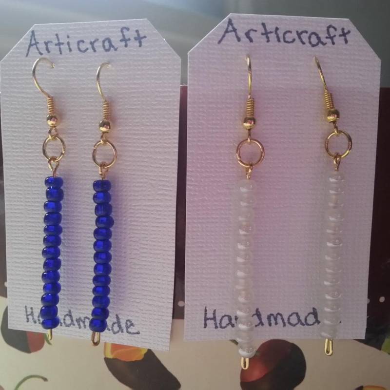 Perlen Baumeln Ohrringe - Handmade-Brilliant Tiefen Farben Perlen Baumeln Ohrringe - Handmade-Brilliant Tiefen Farben von ArticraftHandmade