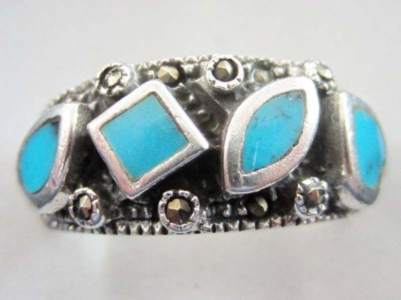 Türkis Und Silber Ring Türkis Und Silber Ring von ArtiemsVintageFinds