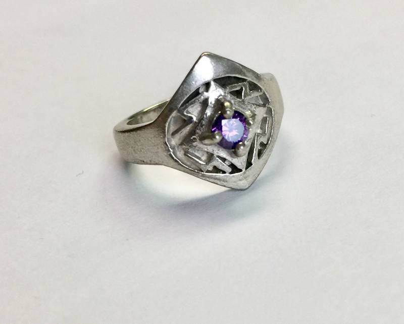 Vintage Art Deco Sterling Silber Ring 5 Mm Edelstein Statement Ring Vintage Art Deco Sterling Silber Ring 5 Mm Edelstein Statement Ring von ArtiemsVintageFinds