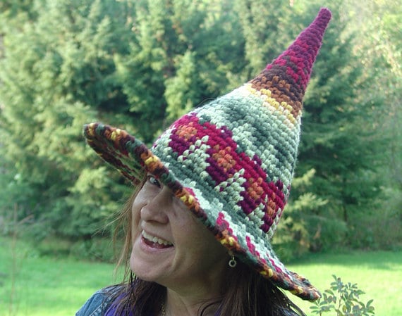 Hexenhut Ernte Design, Custom Hand Gehäkelt von Artifactorium