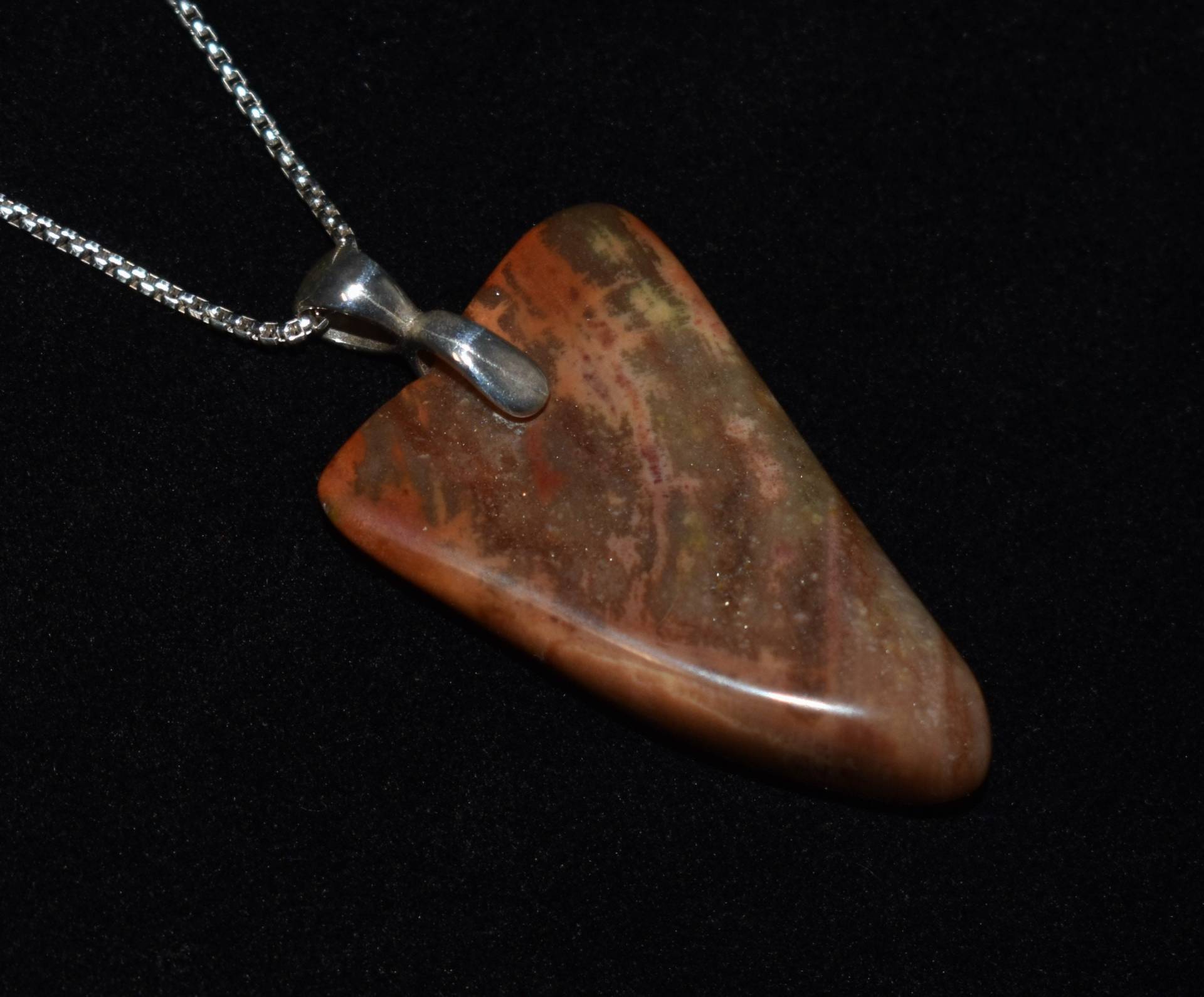 Wunderschöner Anhänger Aus Versteinertem Holz An Einer 925 Silbernen Kette Wunderschöner Anhänger Aus Versteinertem Holz An Einer 925 Silbernen Kette von ArtifactsandFossils