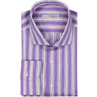 Artigiano Hemd mit Streifen-Muster aus Baumwolle mit Leinen von Artigiano