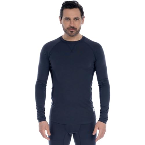 Artilect Herren Flatiron 185 Crew Longsleeve, Dusk Blue-Black, M von Artilect