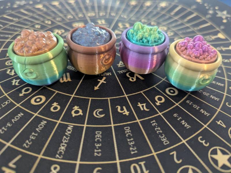Bunter Hexenkessel-Fidget Clicker | 3D Gedruckte Fidget Dnd von ArtioneryMischu