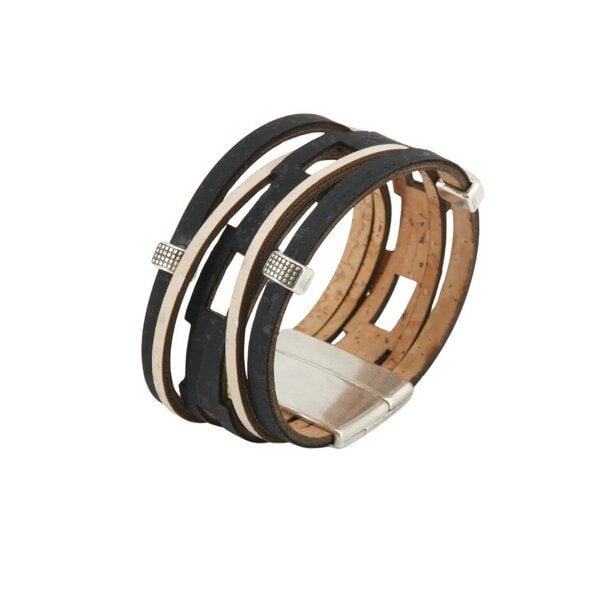 Artipel Veganes Kork-Armband "black & white" von Artipel