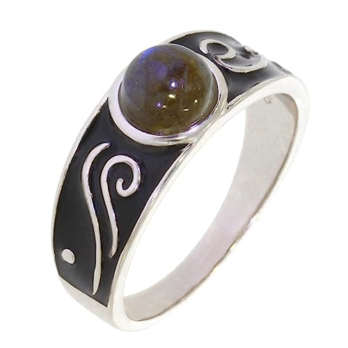 Artipol Ring mit echter Lapis Lazuli europeische Produktion franz.Stil - Schmuck silbern-rhodiniert - Ref 42-29 - größe 64 (20.4) von Artipol