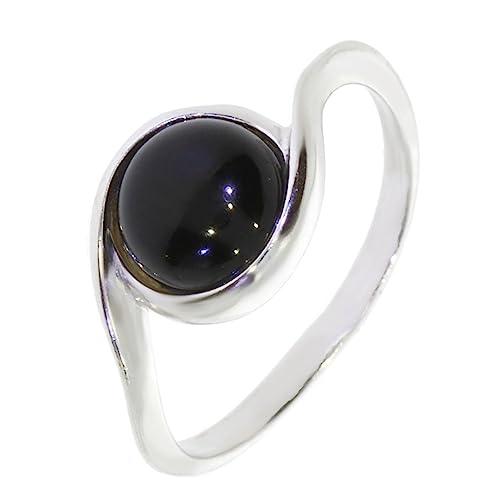 Artipol Ring mit echter Schwarzem Onyx europeische Produktion franz.Stil - Schmuck silbern-rhodiniert - Ref 22-08 - größe 60 (19.1) von Artipol