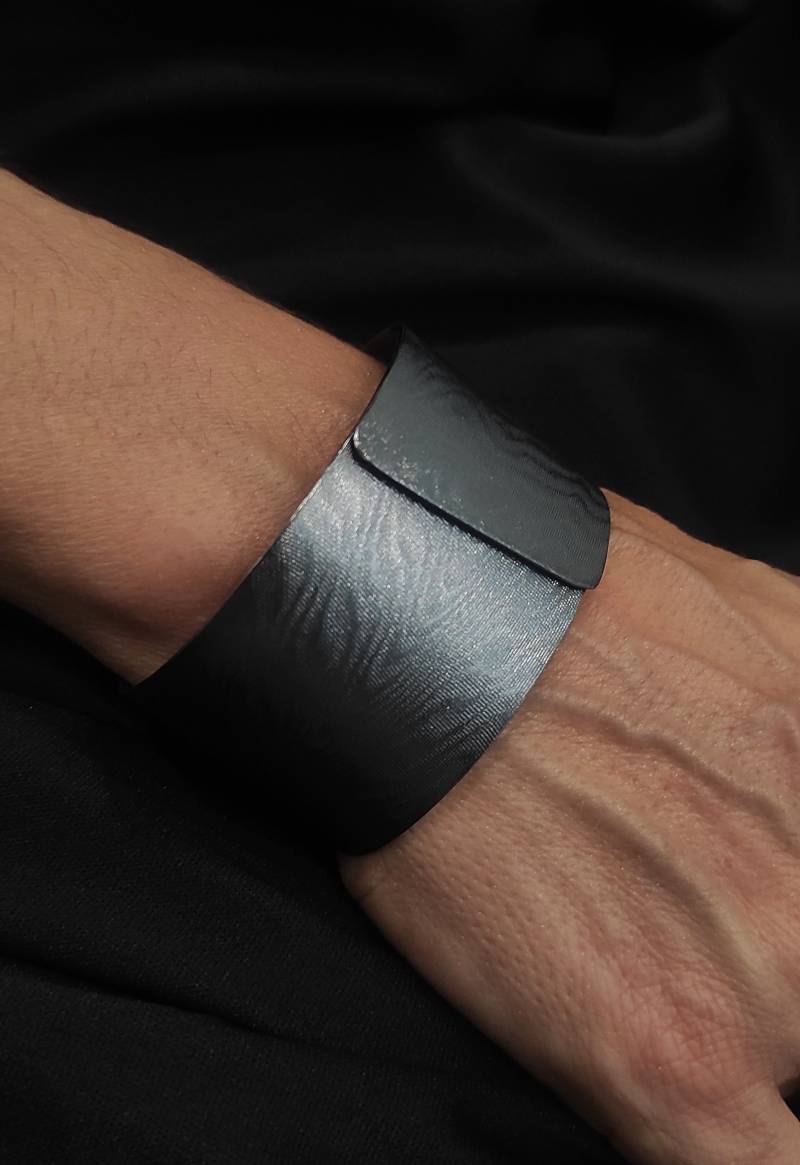 Strukturiertes Breites Silberarmband, Verstellbares Modernes Armband, Statement-Armband, Grobes Oxidiertes Silbernes Armband Strukturiertes Breites Silberarmband, Verstellbares Modernes Armband, Statement-Armband, Grobes Oxidiertes Silbernes Armband von ArtisJewels