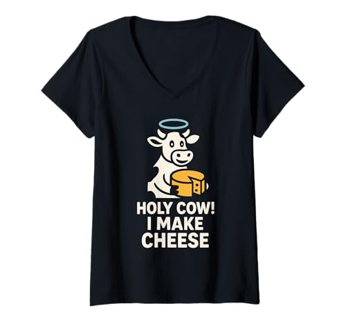 Damen Cheesemaker Pride Lustiges Feinschmecker-Geschenk kultivierter Gittergeist T-Shirt mit V-Ausschnitt Damen Cheesemaker Pride Lustiges Feinschmecker-Geschenk kultivierter Gittergeist T-Shirt mit V-Ausschnitt von Artisan Cheese Maker Gift Cultured Foodie Humor