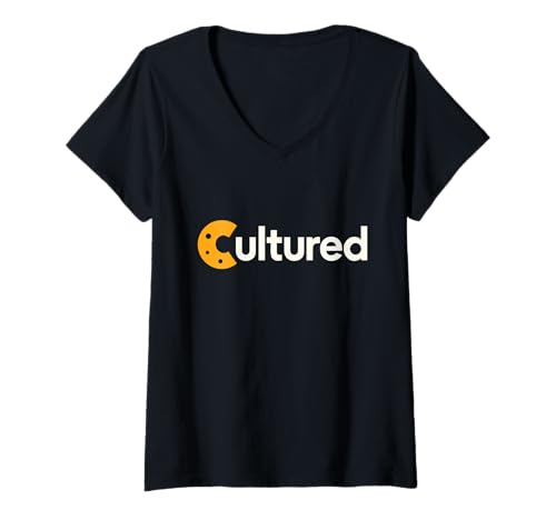Damen Cheesemaker Pride Lustiges Feinschmecker-Geschenk kultivierter Gittergeist T-Shirt mit V-Ausschnitt Damen Cheesemaker Pride Lustiges Feinschmecker-Geschenk kultivierter Gittergeist T-Shirt mit V-Ausschnitt von Artisan Cheese Maker Gift Cultured Foodie Humor
