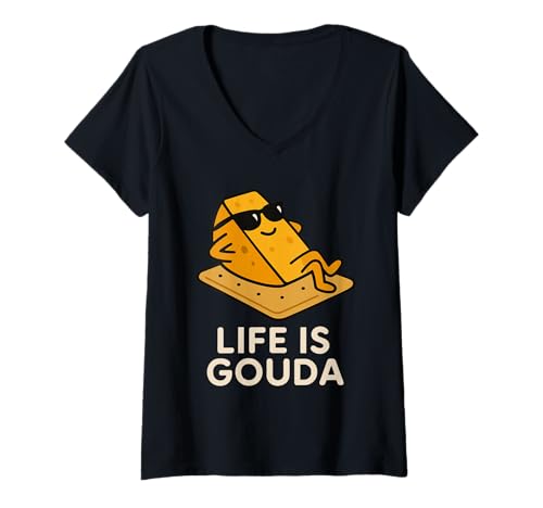 Damen Cheesemaker Pride Lustiges Feinschmecker-Geschenk kultivierter Gittergeist T-Shirt mit V-Ausschnitt Damen Cheesemaker Pride Lustiges Feinschmecker-Geschenk kultivierter Gittergeist T-Shirt mit V-Ausschnitt von Artisan Cheese Maker Gift Cultured Foodie Humor