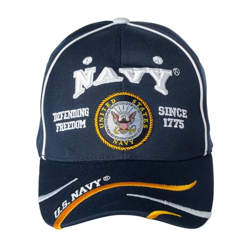 Artisan Owl Offiziell lizenzierte Baseballkappe in Marineblau mit Logo "Defending Freedom", bestickt, Marineblau, Einheitsgr��e von Artisan Owl