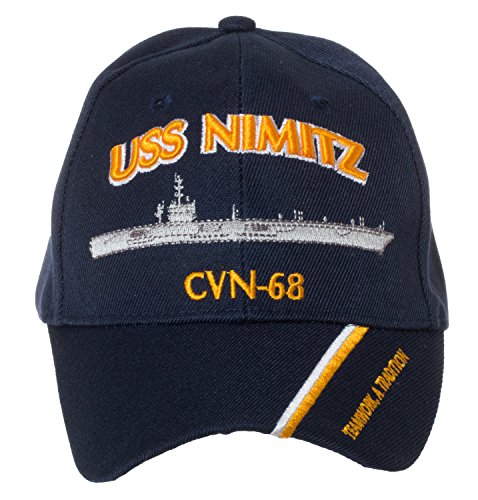 Artisan Owl Offiziell lizenzierte USS Nimitz CVN-68 bestickte marineblaue Baseballkappe, marineblau, Einheitsgröße von Artisan Owl