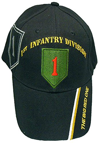 Offiziell lizenzierte US Army Infantry Division schwarz bestickte Baseballkappe - mehrere Unterteilungen erhältlich - Schwarz - Einheitsgröße von Artisan Owl
