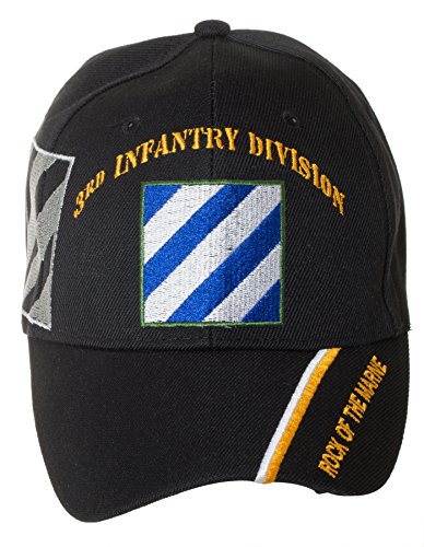 Offiziell lizenzierte US Army Infantry Division schwarz bestickte Baseballkappe - mehrere Unterteilungen erhältlich - Schwarz - Einheitsgröße von Artisan Owl