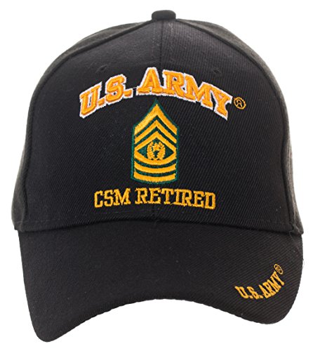 Offiziell lizenzierte US Army Retired Baseball Cap – mehrere Ränge erhältlich! (Command Sergeant Major), Schwarz, Einheitsgröße Offiziell lizenzierte US Army Retired Baseball Cap – mehrere Ränge erhältlich! (Command Sergeant Major), Schwarz, Einheitsgröße von Artisan Owl