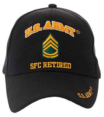 Offiziell lizenzierte US-Army Retired Baseballkappe – mehrere Ränge erhältlich, Sergeant First Class, Einheitsgröße von Artisan Owl