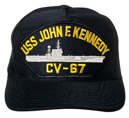 United States Navy USS John F. Kennedy CV-67 Flugzeugträger Schiff Emblem Patch Hut Navy Blue Baseball Cap, Marineblau, Einheitsgröße von Artisan Owl