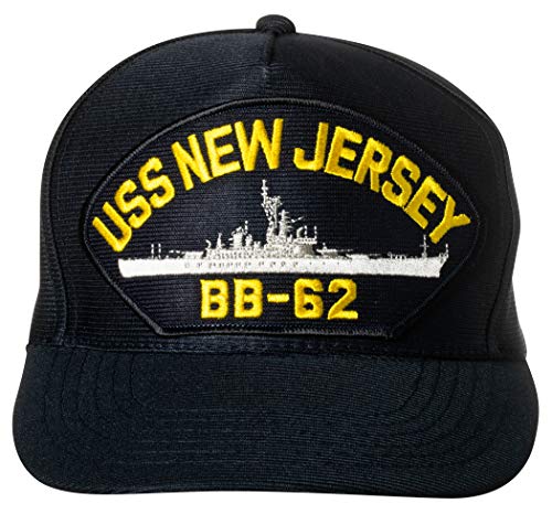 United States Navy USS New Jersey BB-62 Iowa-Klasse Battleship Emblem Patch Hat Navy Blue Baseball Cap von Artisan Owl