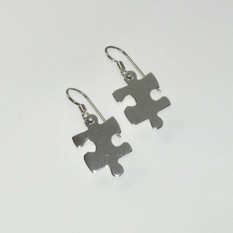 Ohrringe Sterling Silber Einzelne Puzzle Stück Für Autismus Ohrringe Sterling Silber Einzelne Puzzle Stück Für Autismus von ArtisanForAutism