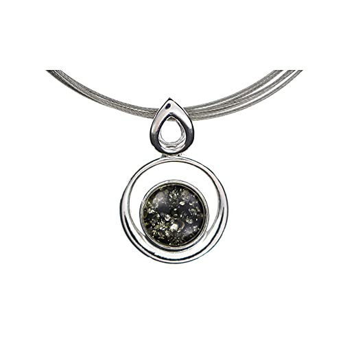 Artisana-Schmuck Grüner Bernstein Anhänger 925 Sterling Silber Rhodiniert – Modern & Elegant, Ohne Kette, Mit Geschenkbox Artisana-Schmuck Grüner Bernstein Anhänger 925 Sterling Silber Rhodiniert – Modern & Elegant, Ohne Kette, Mit Geschenkbox von Artisana-Schmuck