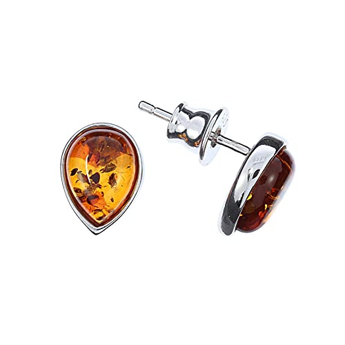 Bernstein Ohrringe, elegante tropfenförmige Ohrstecker mit Bernstein, Fassung 925/000 Sterling Silber rhodiniert von Artisana-Schmuck Bernstein Ohrringe, elegante tropfenförmige Ohrstecker mit Bernstein, Fassung 925/000 Sterling Silber rhodiniert von Artisana-Schmuck von Artisana-Schmuck