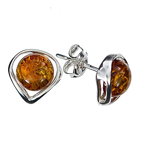 Bernstein Ohrringe, kleine herzförmige Ohrstecker mit Bernstein, gefasst in 925/000 Sterling Silber rhodiniert von Artisana-Schmuck Bernstein Ohrringe, kleine herzförmige Ohrstecker mit Bernstein, gefasst in 925/000 Sterling Silber rhodiniert von Artisana-Schmuck von Artisana-Schmuck