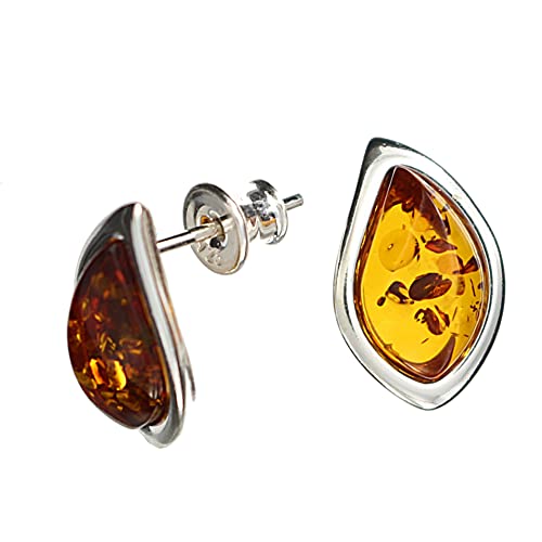 Bernstein Ohrringe, moderne Ohrstecker mit Bernstein, Fassung 925/000 Sterling Silber rhodiniert von Artisana-Schmuck Bernstein Ohrringe, moderne Ohrstecker mit Bernstein, Fassung 925/000 Sterling Silber rhodiniert von Artisana-Schmuck von Artisana-Schmuck