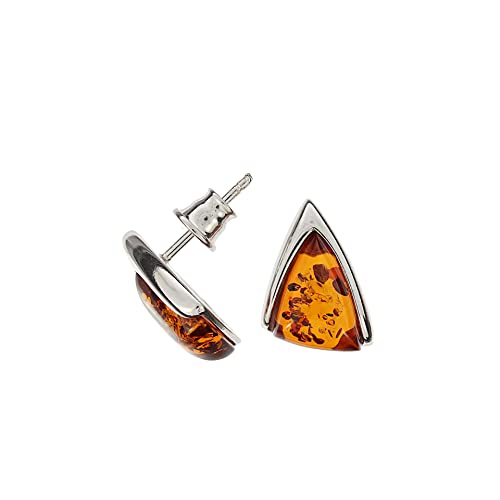 Bernstein Ohrringe, moderne dreieckige Ohrstecker aus Bernstein und 925/000 Sterling Silber rhodiniert von Artisana -Schmuck Bernstein Ohrringe, moderne dreieckige Ohrstecker aus Bernstein und 925/000 Sterling Silber rhodiniert von Artisana -Schmuck von Artisana-Schmuck